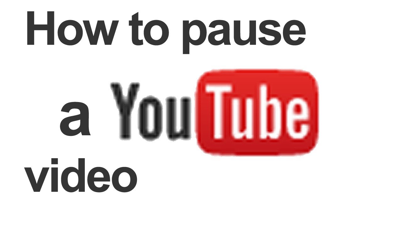 How to pause a YouTube video. - YouTube