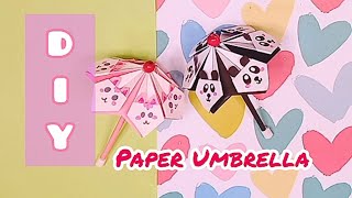 How to make a paper Umbrella / DIY Umbrella / Baby Panda's Umbrella / cute rabbit umbrella.