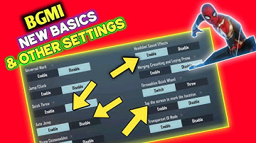PUBG MOBILE 1.8 UPDATE NEW BASICS SETTINGS | Bgmi all basic settings full guide in hindi
