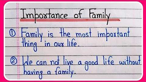 10 lines on importance of family essay | Essay on Importance of family in English | Value of family - DayDayNews