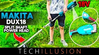🔥ENOUGH POWER with 18 volts! 🤔💪MAKITA DUX18Z 18V cordless Split Shaft Power Head- Review & Test