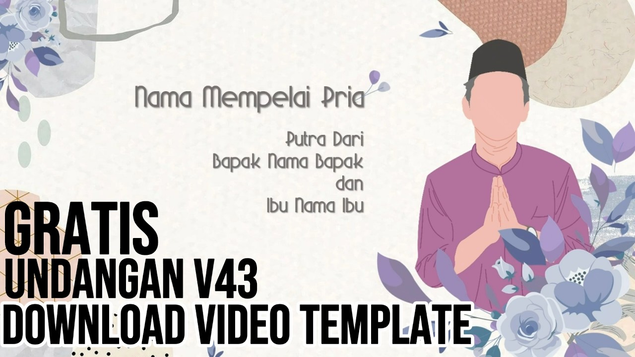Download Template Video Undangan Tema Islam Syari Tanpa Teks V43 