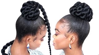 Easy And Elegant Updo / Twisted Bridal Hairstyles For Natural Hair