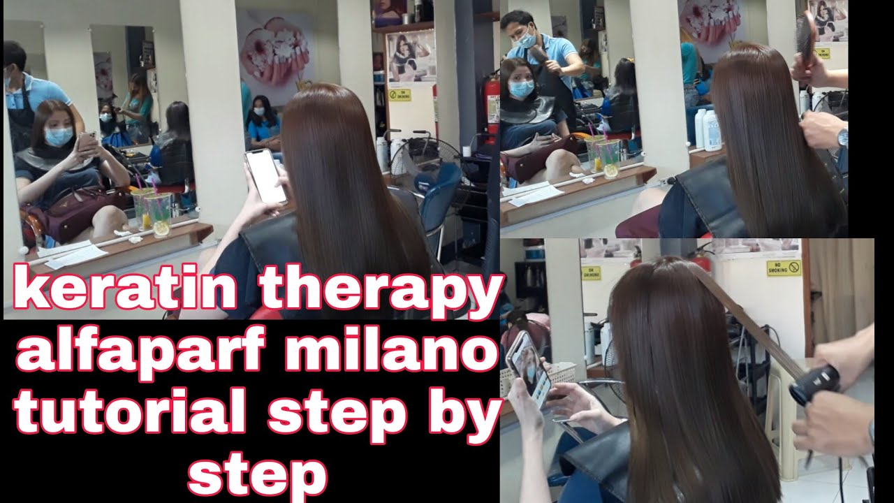 tutorial keratin therapy alfaparf milano step by step YouTube
