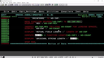 How to calculate #original #length of a string using #cobol Program #telugu