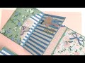 Single sided paper flipbook mini album tutorial easy flat mail  spring 