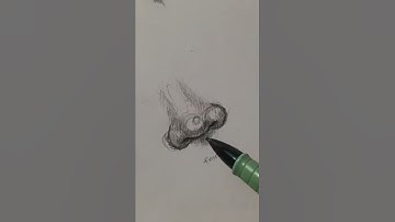 How to draw nose.. side, front and 3/4 #shorts