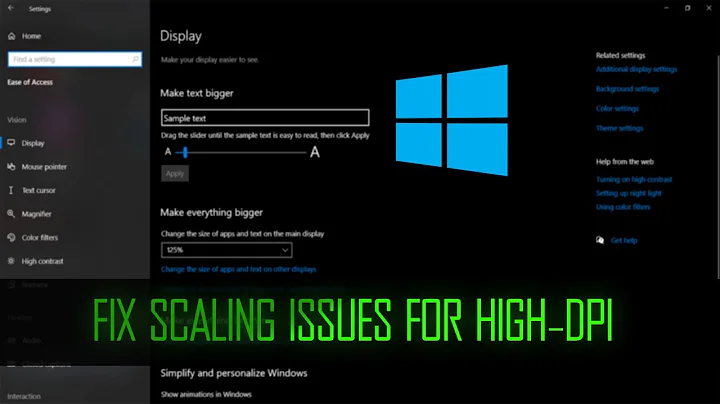 How to Fix Scaling Issues for High-DPI / Fix The Small Text & Small Icon in Windows 10