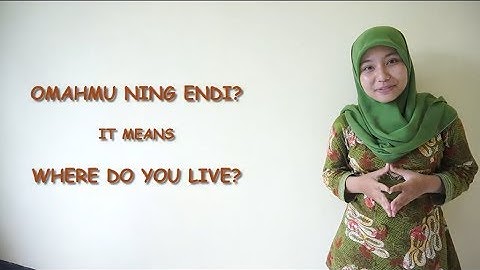 "Where do you live?" in Javanese