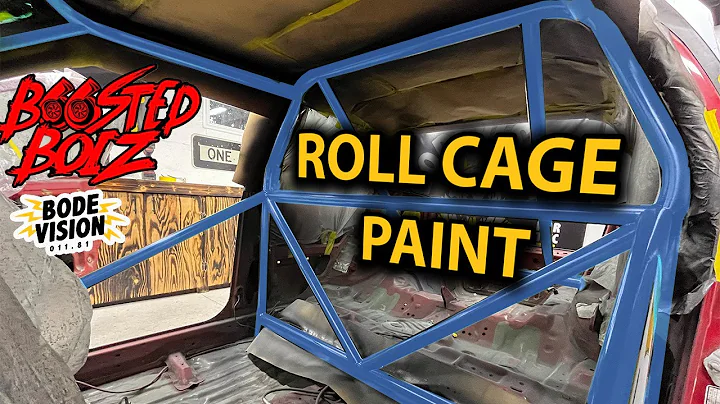 Painting The Roll Cage In The @boostedboiz Civic Hatch