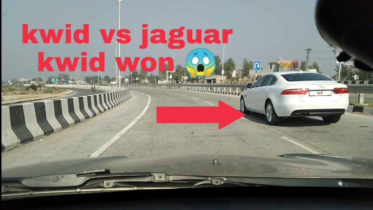 RENAULT KWID vs JAGUAR brutal race // kwid won 😱 // speed 130km/h
