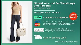 Michael Kors Jet Set Travel Large Logo Tote Bag