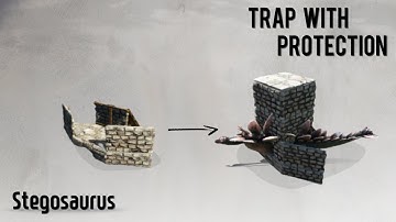 Stegosaurus Trap (How to tame a stegosaurus) Ark Survival Evolved (Structure Clipping On)