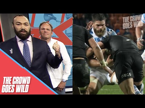 All Blacks captain Sam Cane hits Pumas rugby loose forward Marcos Kremer in huge tackle | CGW