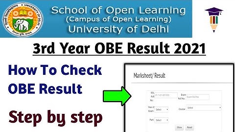 DU SOL Third Year OBE Result 2021 | How to check OBE Result | College Updates