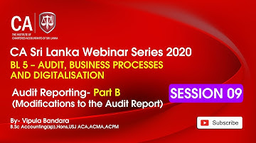 BL5 Audit Reporting  - Part B /  30 Jan 2021 Session 9