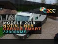 Notin liner 2018  iveco  motorhome  vendu  prsentation campingcar  liner garage smart 