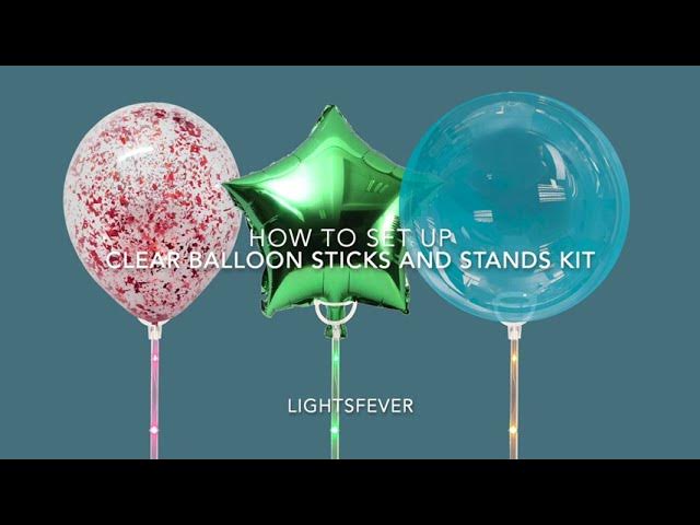 Balloon Stand Kit Clear Balloon Sticks With Base Balloon Stick