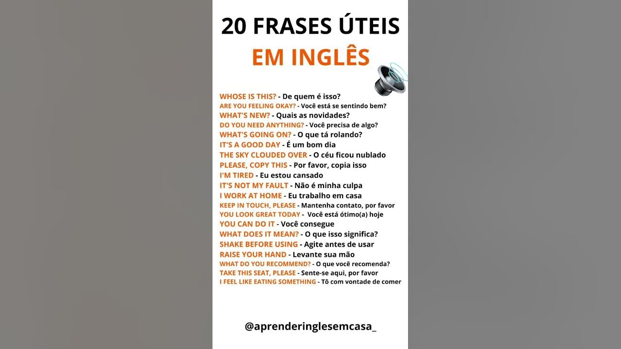 10 FRASES ÚTEIS EM INGLÊS PARA PEDIR AJUDA! #ingles #inglesfacil #ing