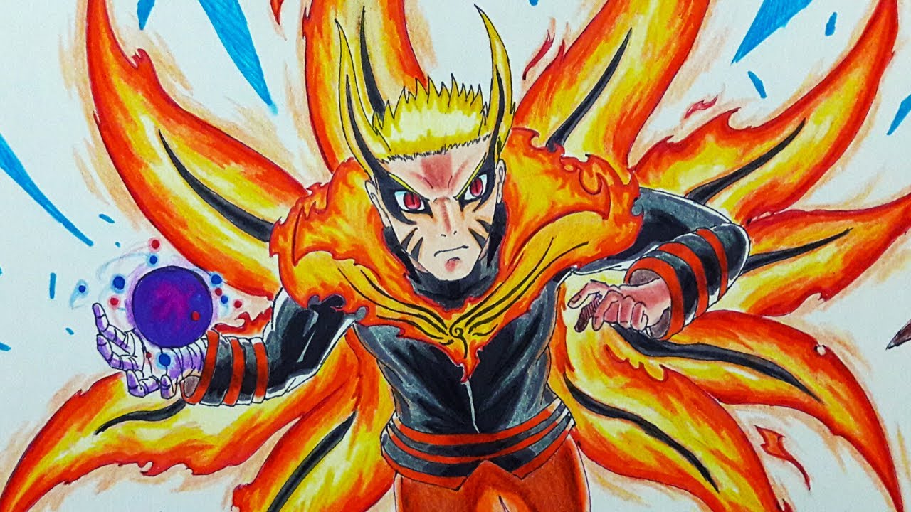 Como DESENHAR o NARUTO modo BARION - Como DIBUJAR a NARUTO modo