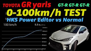 GR yaris 0-100km/h TEST with HKS Power Editor