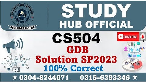 CS504 GDB 1 Solution Spring 2023, CS504 GDB Solution 2023, CS504 GDB Solution Spring 2023, CS504 GDB