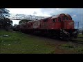 GE U20C 3870 e 3895 chegando na estação de Cornélio Procópio/PR. 30/11/19.