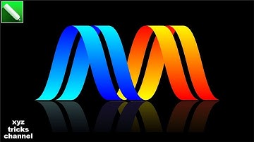 Swiral Ribbon Designing in Coreldraw | 3D Twisted Ribbon Designing | Coreldraw designing