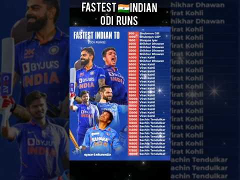 Fastest🇮🇳Indian ODI Runs🏏#srh#rcb#ipl2023#ipl#kkr#csk#cricket#india#short#shorts#yt#dc#virat