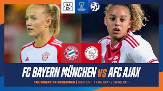 Bayern Munich vs. Ajax | UEFA Women's Champions League 2023-24 Matchday 3 Full Match