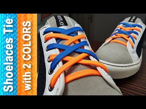 two color shoelaces