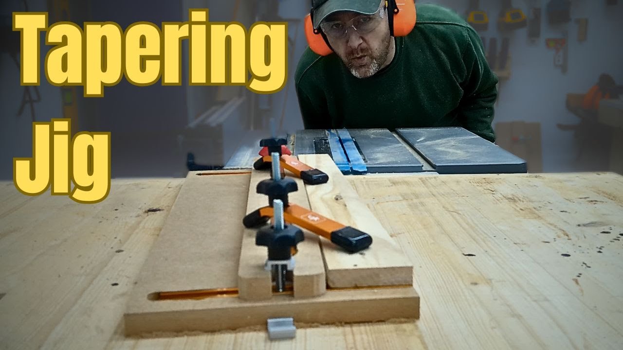 How to build a Tapering Jig with T-Track and Hold Down Clamps - YouTube