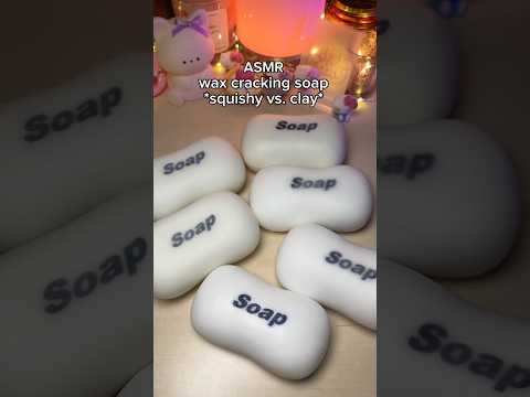 wax cracking soap🧼 *squishy vs. clay* #asmr #squishy #asmrforsleep