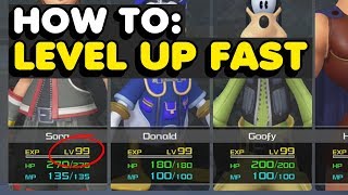 KH3 - How To Level Up Fast In Kingdom Hearts 3 (Lvl.99 In 1 Hour)