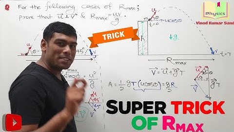 Super Trick of Rmax : Projectile Motion