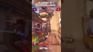 Sigma Does a Superhero Landing #overwatch #overwatch2 #sigma #sigmagameplay