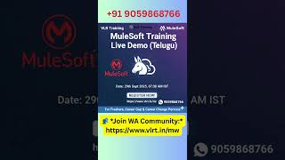 MuleSoft Developer Training in Telugu For Freshers and Career gap #mulesofttraining