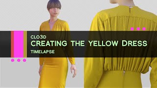 CLO3D Creating the Yellow Dress