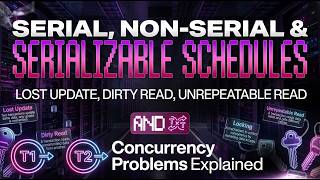 DBMS Lecture 22: Serial, Non-Serial & Serializable Schedules | Concurrency Problems Explained
