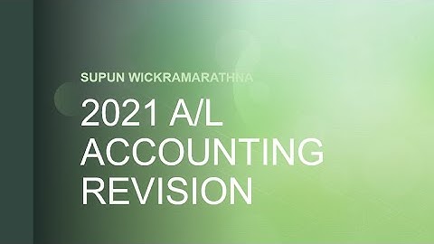 2021 A/L Accounting Revision-Paper No.20/21 (05/08/2021)
