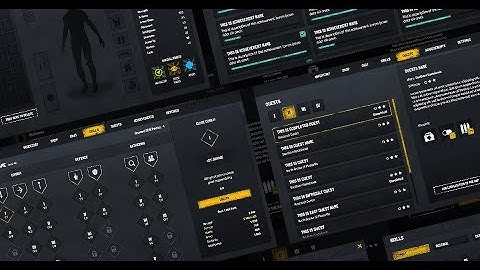 Horror / Grunge / Military Dark GUI / UI KIT - Unity Demo