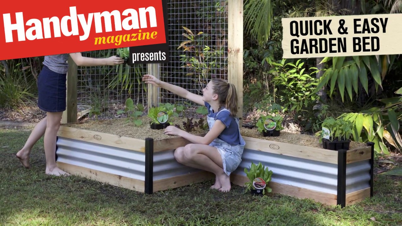 Build A Quick And Easy Raised Garden Bed Youtube