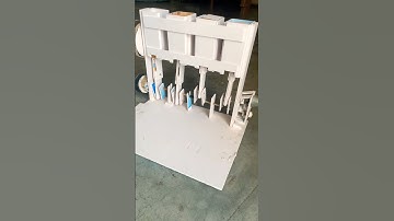 Inline 4 cylinder cardboard engine for my new project 😈work in progress #engine#cardboard#homemade