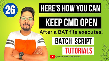 Keep Command Prompt Open After Batch