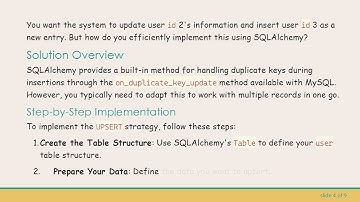 How to Perform an Efficient UPSERT of a Python List with SQLAlchemy and MySQL