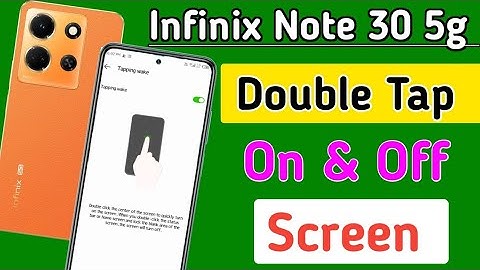 Infinix note 30 5g double click on off screen setting/How to enable double Tap  in infinix note 30