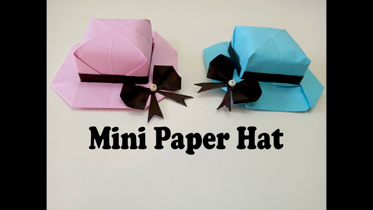 DIY MINI PAPER HAT Paper Crafts For School Paper Craft Easy