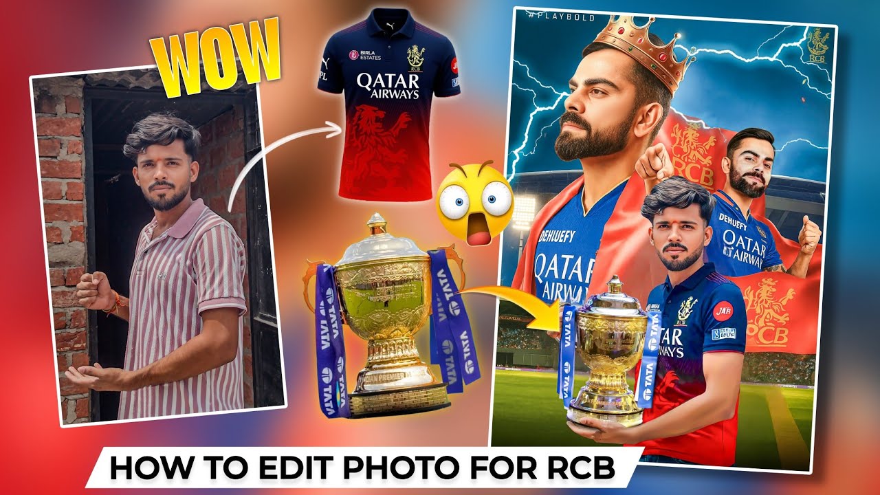 Rcb final winning Photo Editing Tutorial 2025 | Rcb photo editing kaise kare | Rcb photo editing