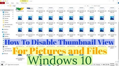 How To Disable Thumbnail View for the Files in Pictures in Windows 10 | Hide Pictures Thumbnails