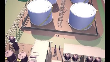 Oil & Gas Plant 3D Animation - Modeled in Aveva Pdms (RNPK)
